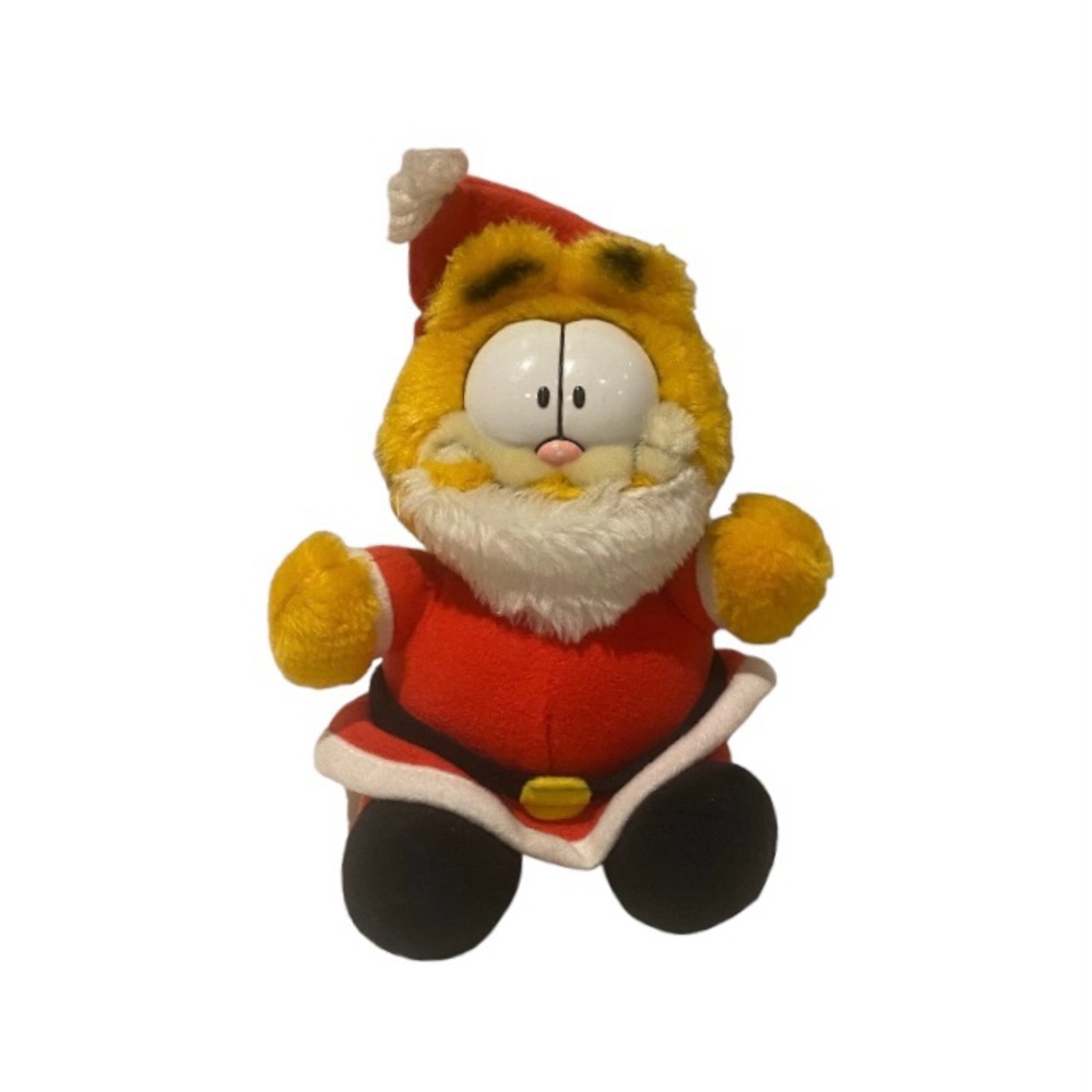 🎄 Vintage Garfield Santa Claus 8” Plush Stuffed Christmas Toy